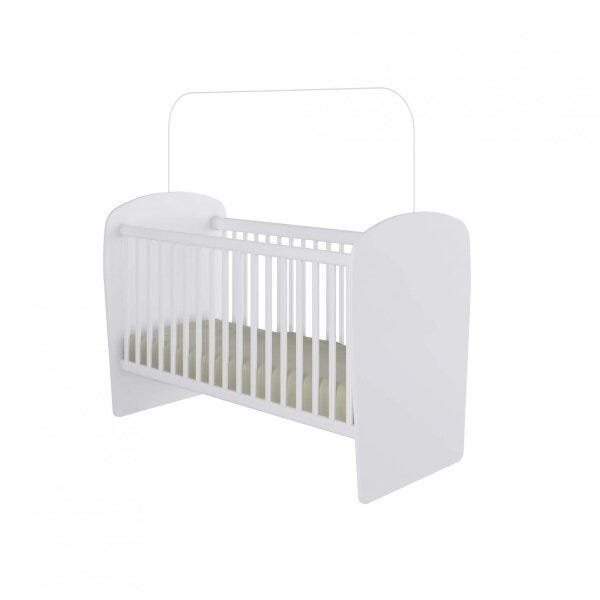 Encontraproduto.com.br - Conjunto de Bebê Sonho Mágico com Guarda Roupa 2 Portas, Cômoda e Berço Espresso Móveis Branco