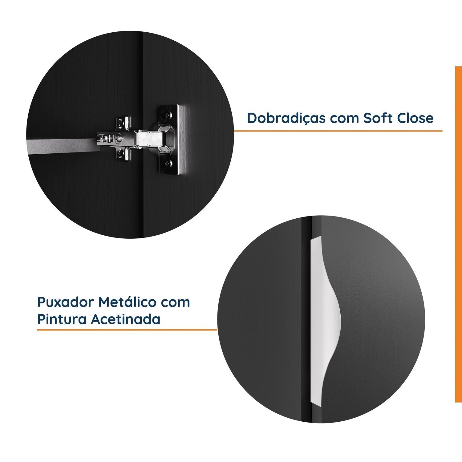 Encontraproduto.com.br - Guarda Roupa Modulado 4 Portas 3 Peças Com Escrivaninha Hera Cabecasa Madeiramadeira Preto-cromado