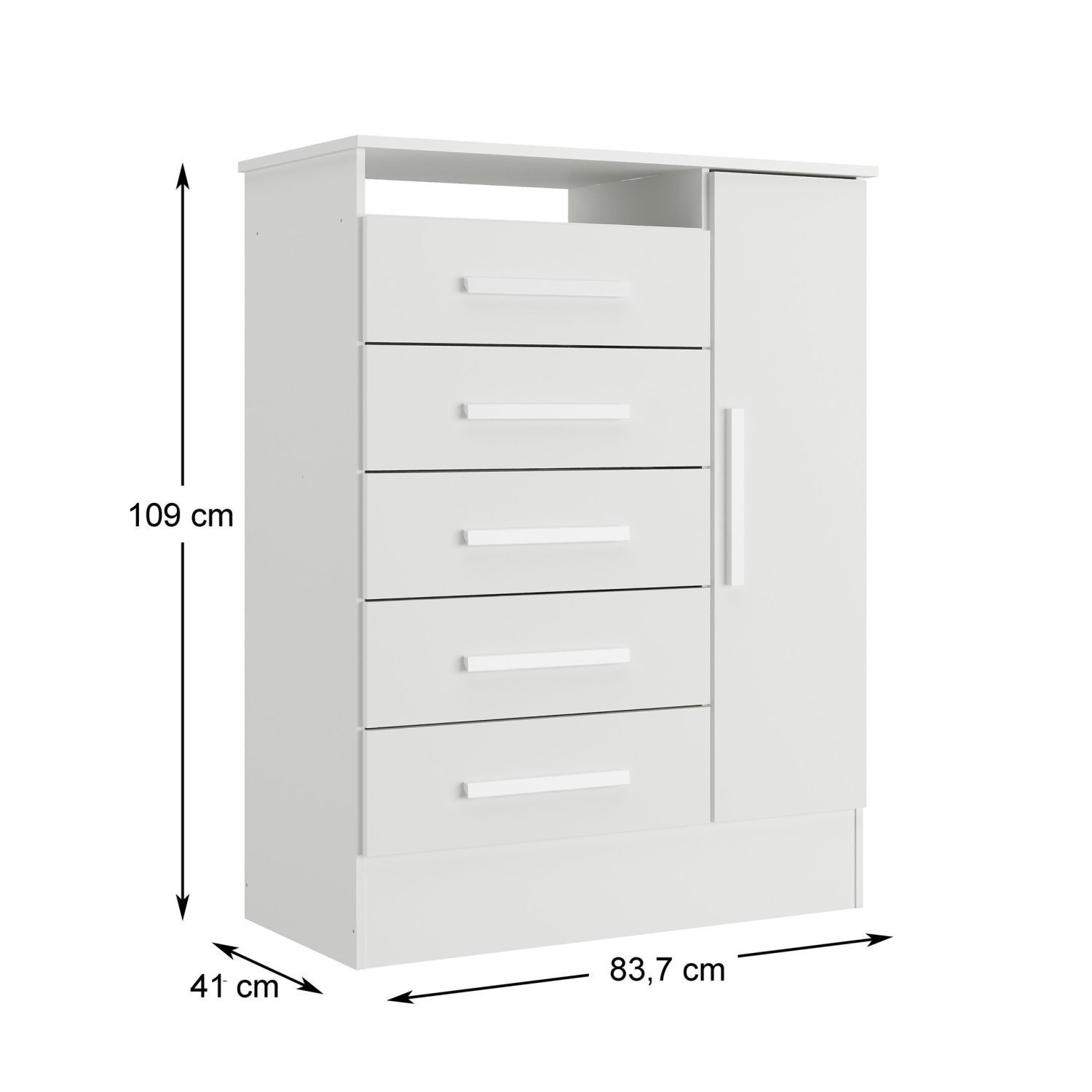 Encontraproduto.com.br - Quarto Infantil com Guarda Roupa e Cômoda Ariel Branco