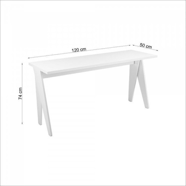 Encontraproduto.com.br - Escrivaninha 120cm Com Gaveteiro E 2 Estantes Nichos 90cm Madeira