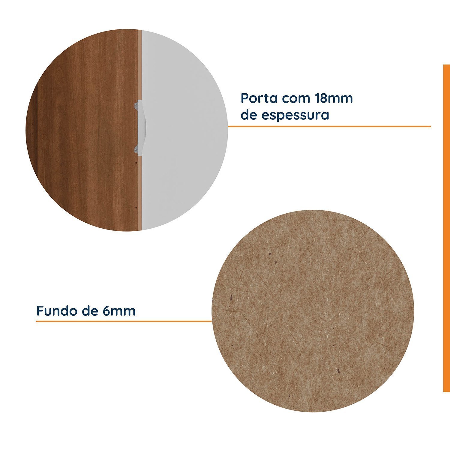 Encontraproduto.com.br - Guarda Roupa Modulado De Solteiro Com Mesa De Cabeceira Esquerda 7 Portas 3 Peças Hera Made Branco
