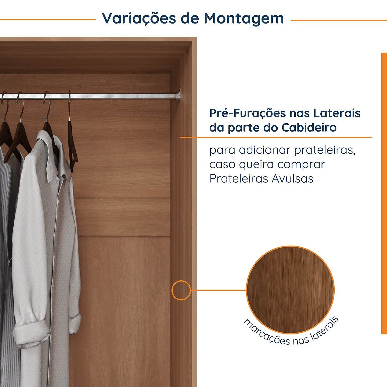 Encontraproduto.com.br - Guarda-Roupa Modulado Solteiro 7 Portas com Espelho e Mesa de Cabeceira Hera CabeCasa MadeiraMadeira Louro/Cromado