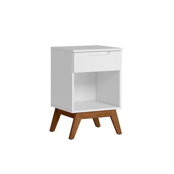 Encontraproduto.com.br - Mesa De Cabeceira Infantil Retrô 1 Gaveta Sonhare Branco