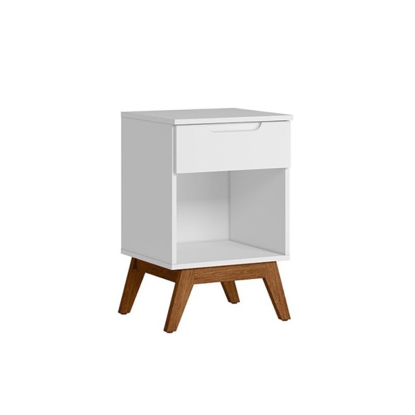 Encontraproduto.com.br - Mesa De Cabeceira Infantil Retrô 1 Gaveta Sonhare Branco