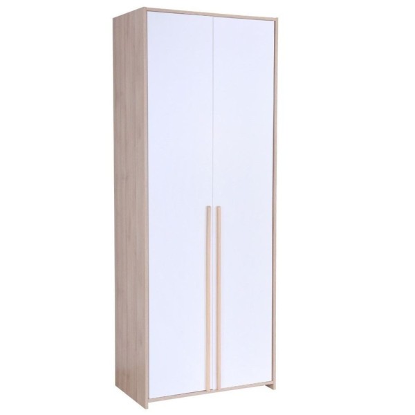 Encontraproduto.com.br - Guarda-roupas Modulado 2 Portas 3 Gavetas Branco-carvalho Treviso