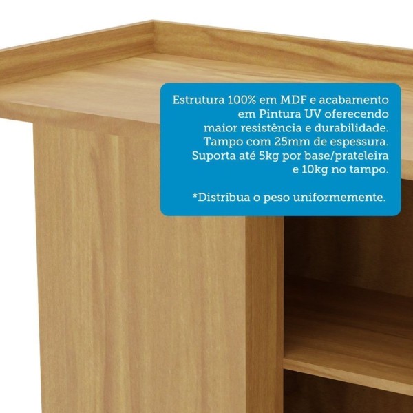 Encontraproduto.com.br - Balcão De Cozinha Canto Reto Com 1 Porta E Tampo 100% Mdf Vicenza Espresso Móveis Amêndoa/branco