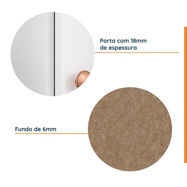 Encontraproduto.com.br - Guarda-Roupa Modulado 2 Portas Americanas com Cabideiro e 2 Gavetas Hera CabeCasa MadeiraMadeira Branco Geada