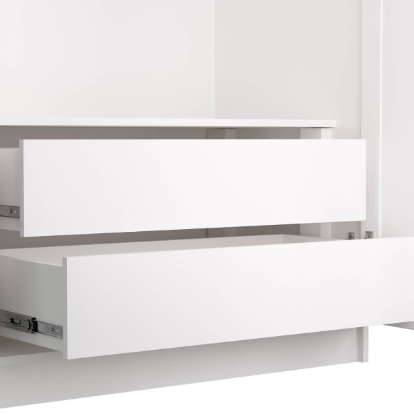 Encontraproduto.com.br - Guarda-Roupa Modulado 2 Portas Americanas com Cabideiro e 2 Gavetas Hera CabeCasa MadeiraMadeira Branco Geada