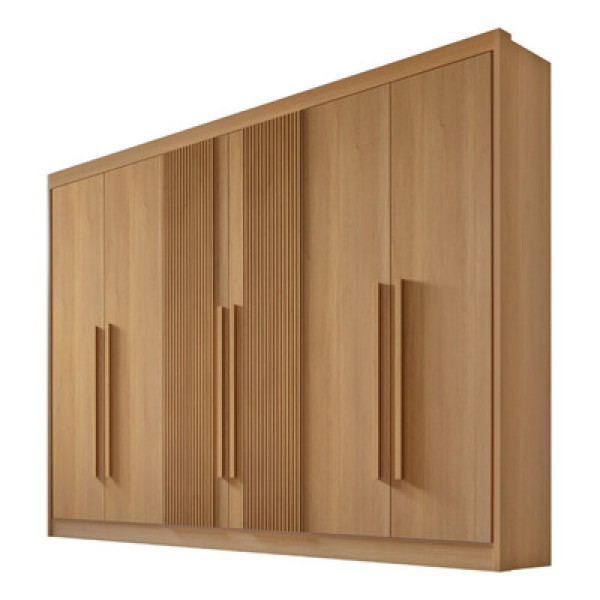 Guarda-roupa Zeus Plus Ripado 06 Portas 06 Gavetas Cinamono