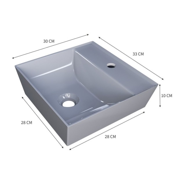 Encontraproduto.com.br - Kit Cuba Aq33 Volcano Com Torneira C50 E Válvula Abs Com Sifão E Flexível Cinza
