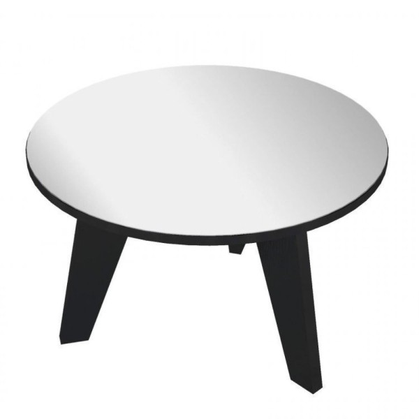 Encontraproduto.com.br - Conjunto Sala De Estar Rack Com Painel Para Tv Até 60 Pol Com Mesa De Centro E Mesa De Apoio Treviso Preto