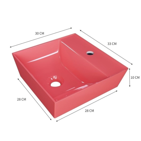 Encontraproduto.com.br - Kit Cuba Aq33 Volcano Com Torneira Luxo E Válvula Botão Com Sifão E Flexível Rosa