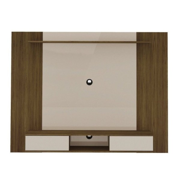 Encontraproduto.com.br - Conjunto Sala De Estar Painel Para Tv Até 65 Polegada Nevada Com Mesa De Centro E Mesa De Apoio Sky Carvalho-off White