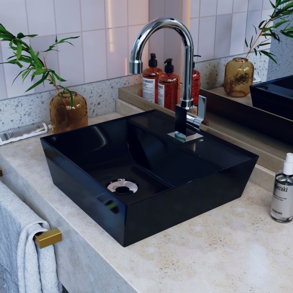 Encontraproduto.com.br - Kit Cuba Aq33 Volcano Com Válvula Metal E Sifão Com Flexível Preto
