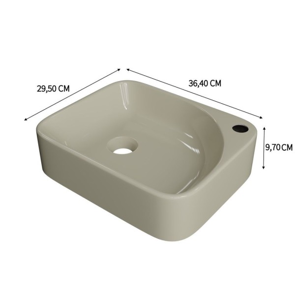 Encontraproduto.com.br - Kit Cuba Ro36 Cross Com Torneira Luxo E Válvula Botão Com Sifão E Flexível Bege