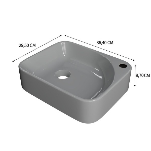Encontraproduto.com.br - Kit Cuba Ro36 Cross Com Torneira Luxo E Válvula Click Com Sifão E Flexível Cinza