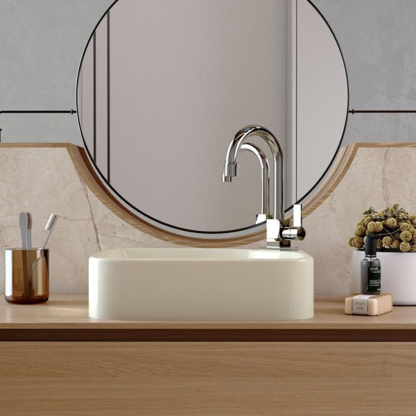 Encontraproduto.com.br - Kit Cuba Ro36 Cross Com Torneira Luxo E Válvula Metal Com Sifão E Flexível Bege