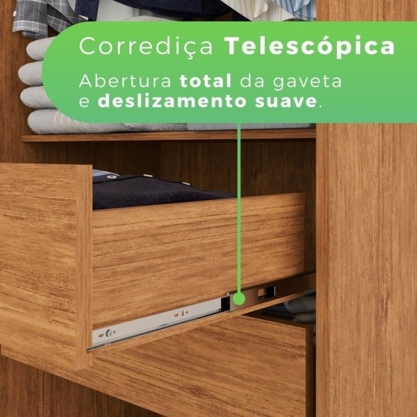 Encontraproduto.com.br - Guarda-roupa 6 Portas 4 Gavetas Sevilha Prime Cinamomo-off-cinamomo