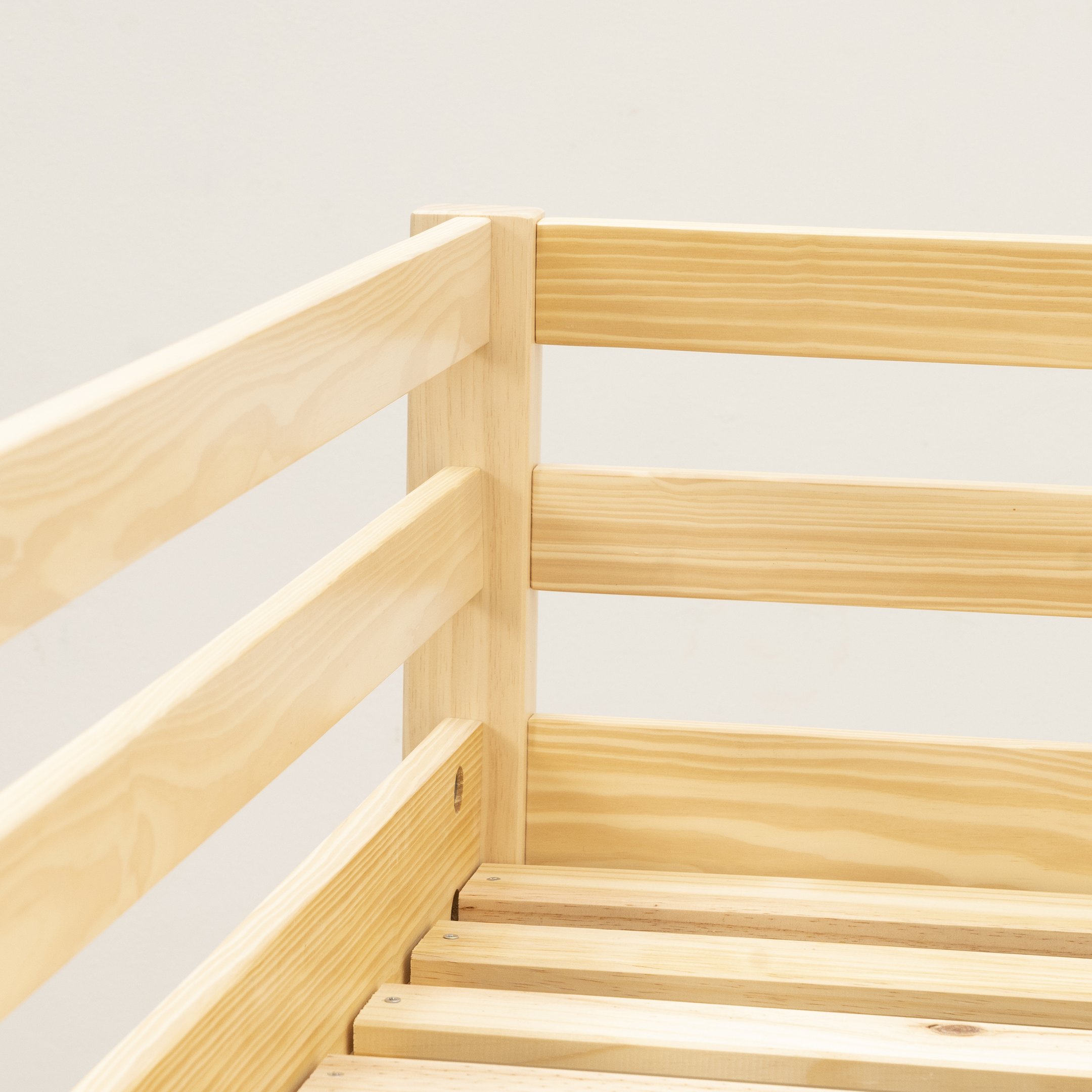 Encontraproduto.com.br - Cama Alta Infantil Divertida Com Escorregador Transversal Casatema Branco-natural