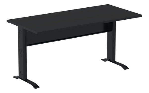 Mesa De Plataforma Dupla Para 2 Pessoas Corporativa 120x120/2p Nogueira Casablanca/branco