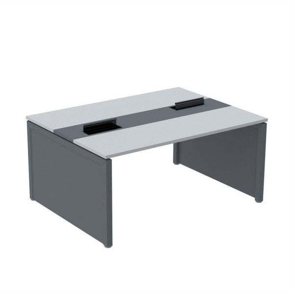 Mesa De Plataforma Dupla Para 2 Pessoas Corporativa 140x140-2p Grafito