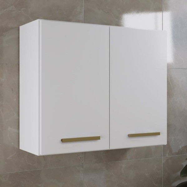 Encontraproduto.com.br - Conjunto Balcão Para Cooktop 5 Bocas Aéreo 2 Portas E 1 Aéreo Basculante Branco