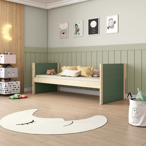 Encontraproduto.com.br - Cama Solteiro Com Elevação Garden Casatema Verde-natural