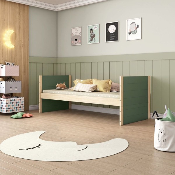 Encontraproduto.com.br - Cama Solteiro Com Elevação Garden Casatema Verde-natural