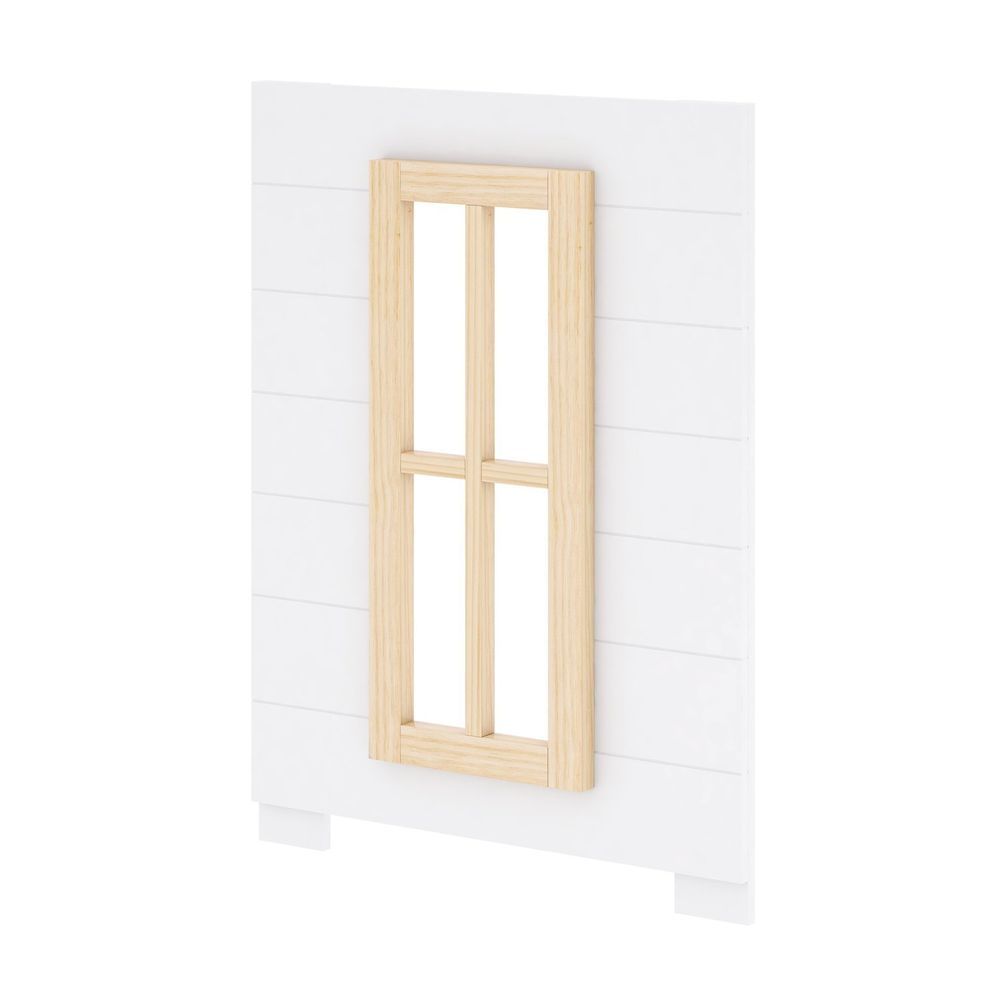 Kit Janela Para Beliche Com Escada Lateral Garden Casatema Branco-natural