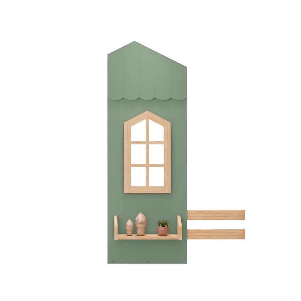 Painel Janela Para Cama Infantil Prime House Casatema Verde-natural