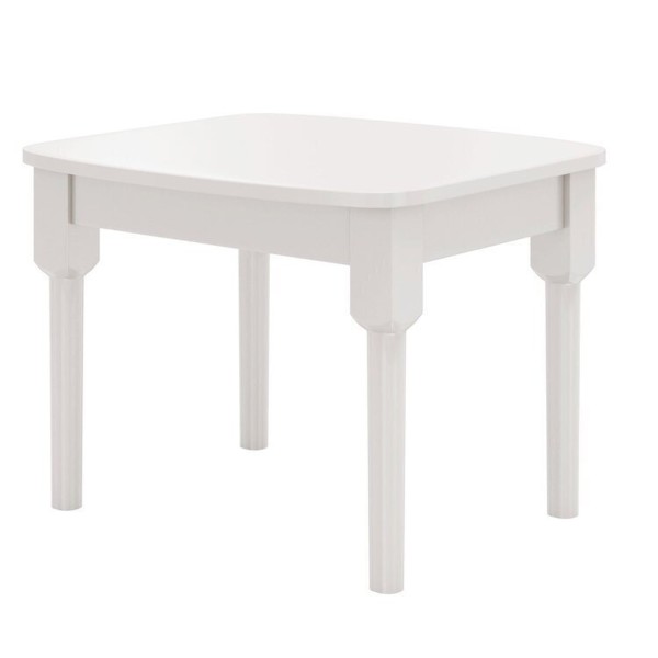 Encontraproduto.com.br - Mesa Infantil com 2 cadeiras Mariah Madeira Maciça e Laca Casatema Branco/Amarelo