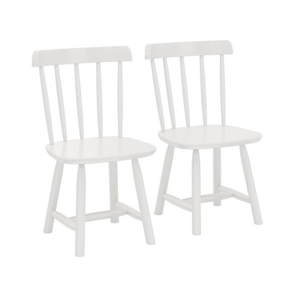 Encontraproduto.com.br - Mesa Infantil com 2 cadeiras Mariah Madeira Maciça e Laca Casatema Branco