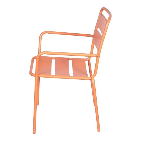 Encontraproduto.com.br - Cadeira Bora Com Braço Jardim E Varanda Laranja
