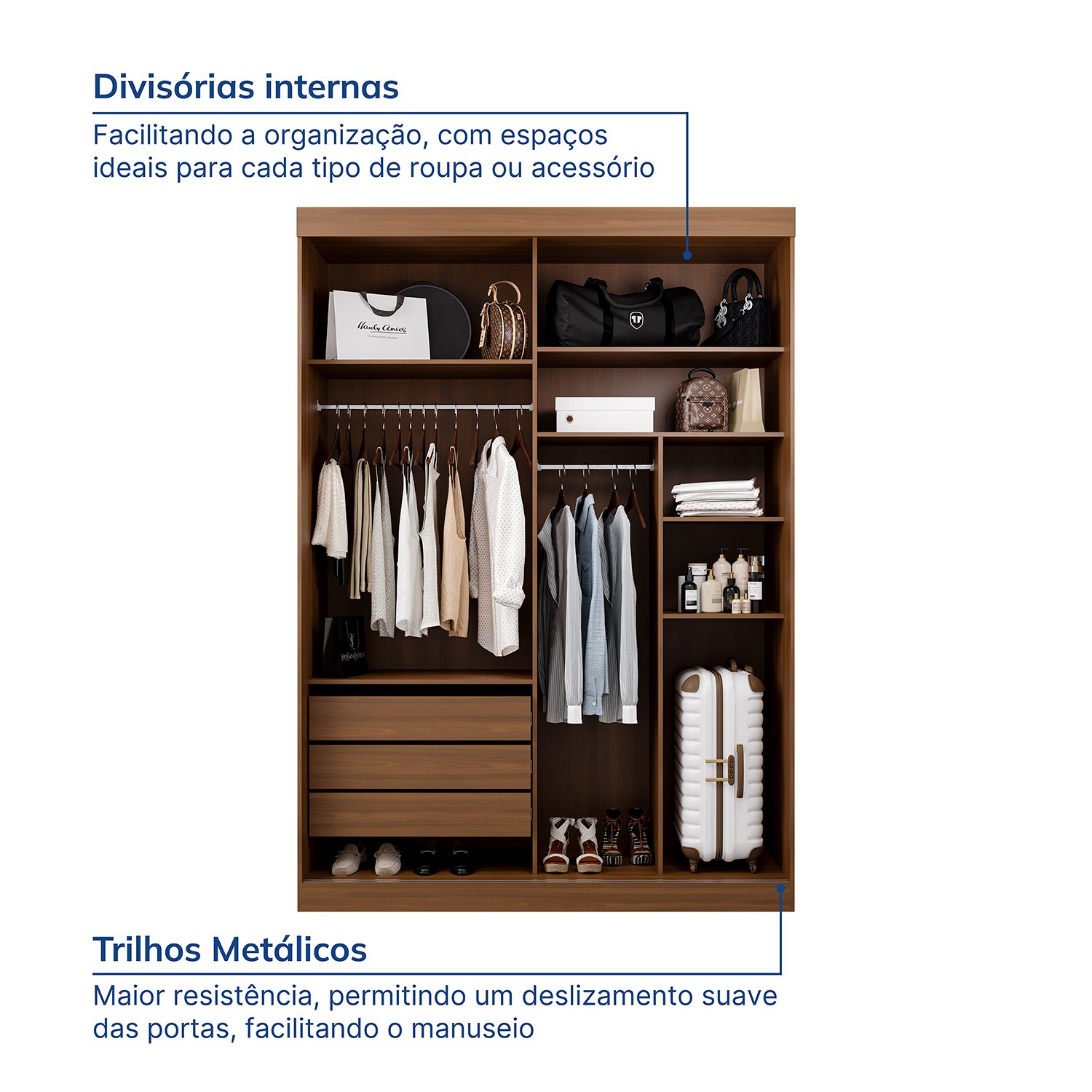 Encontraproduto.com.br - Guarda-roupa Solteiro 2 Portas 1 Porta Com Espelho Samambaia Cabecasa Madeiramadeira Freijó-verde