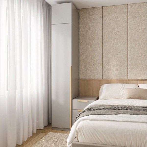 Guarda Roupa Modulado 2 Peças 2 Portas Jade Cabecasa Cinza Urbano