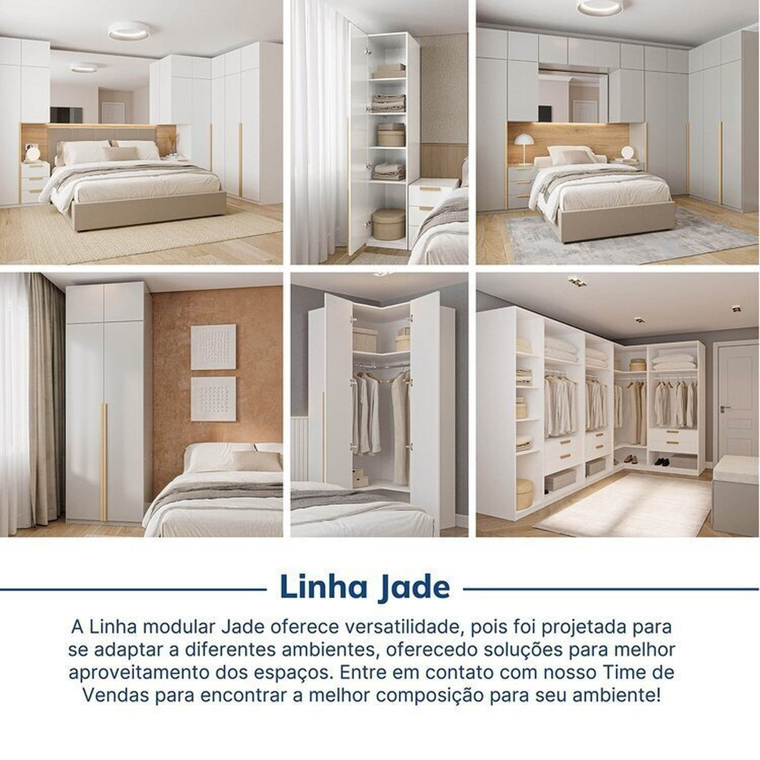 Encontraproduto.com.br - Guarda-Roupa Modular 6 Peças 10 Portas Jade CabeCasa MadeiraMadeira Cinza Urbano