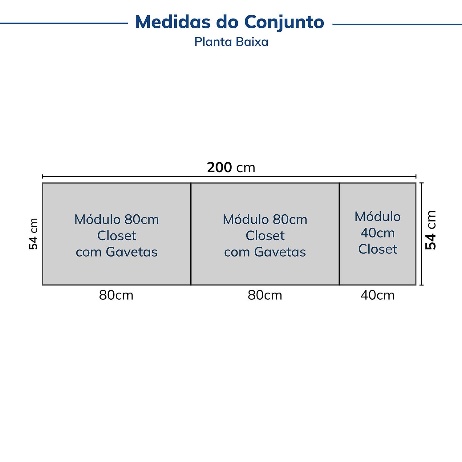 Encontraproduto.com.br - Guarda-roupa Modular 3 Peças sem Portas Jade Cabecasa Madeiramadeira Branco Fosco