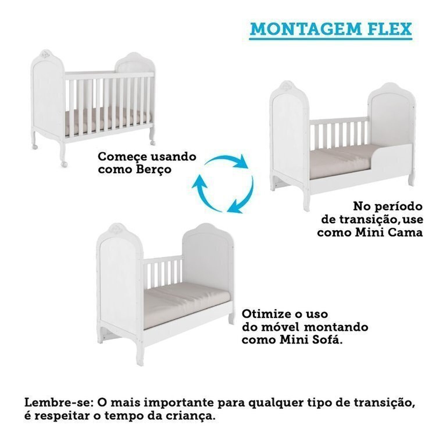 Encontraproduto.com.br - Quarto de Bebê com Berço Mini Cama e Guarda Roupa com Janela Maya Clássico Espresso Móveis Branco Brilho