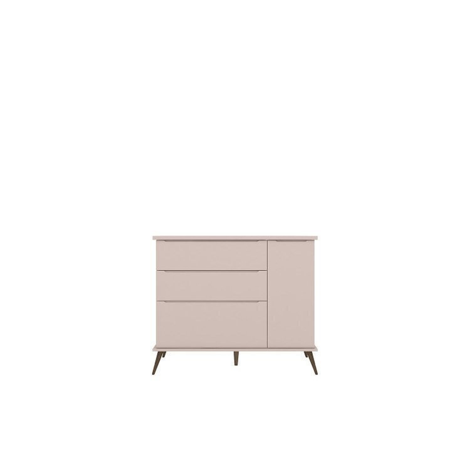Encontraproduto.com.br - Conjunto Quarto Infantil com Guarda-roupa 3 Portas e Cômoda com Sapateira Melinda 100% Mdf Rosa