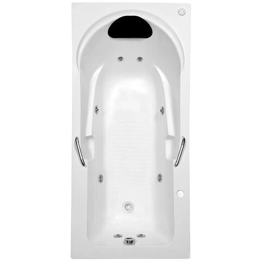 Banheira De Hidromassagem Capri Astra Em Gel 150x80x46cm - P4 - 110v - Com Aquecedor E Cromoterapia Branco
