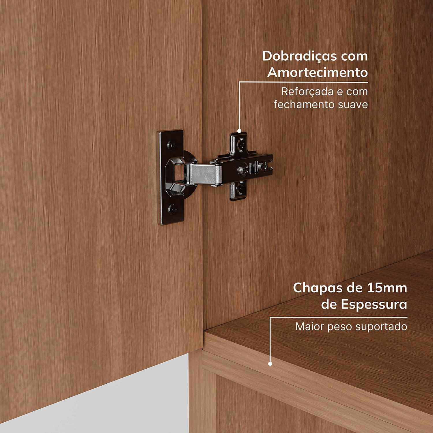 Encontraproduto.com.br - Guarda-roupa Modulado 7 Portas 4 Peças Hera Cabecasa Madeiramadeira Louro/Cinza