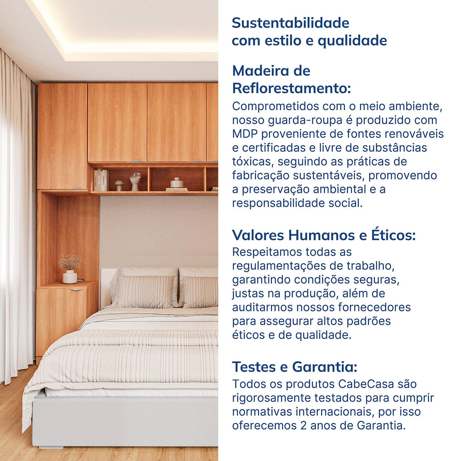Encontraproduto.com.br - Guarda-roupa Modulado 7 Portas 4 Peças Hera Cabecasa Madeiramadeira Louro/Cinza