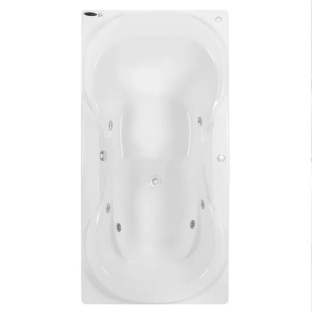 Banheira De Hidromassagem Due Gran Luxo 170x90x50cm - P1 - Com Aquecedor E Cromoterapia Branco