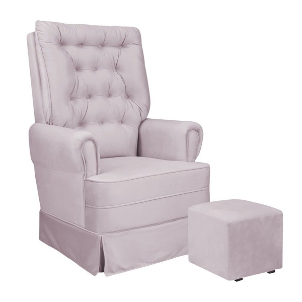 Encontraproduto.com.br - Poltrona Amamentação com Balanço Eloa Rosa