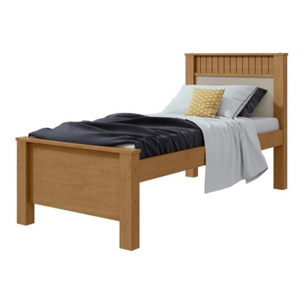 Encontraproduto.com.br - Quarto Infantil com Guarda-Roupa Solteiro 4 Portas 2 Gavetas Alonzo e Cama Solteiro Athenas Amêndoa Clean