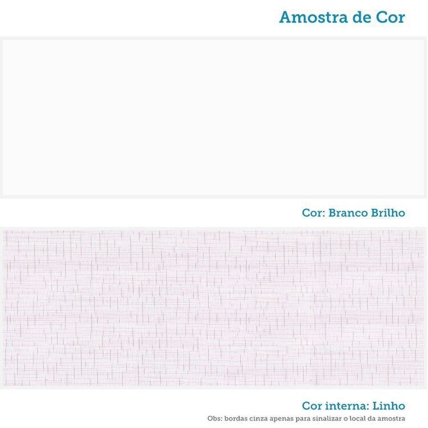 Encontraproduto.com.br - Quarto de Bebê Completo Guarda-roupa e Cômoda e Berço Minicama 100% Mdf Ravy Espresso Móveis Branco Brilho