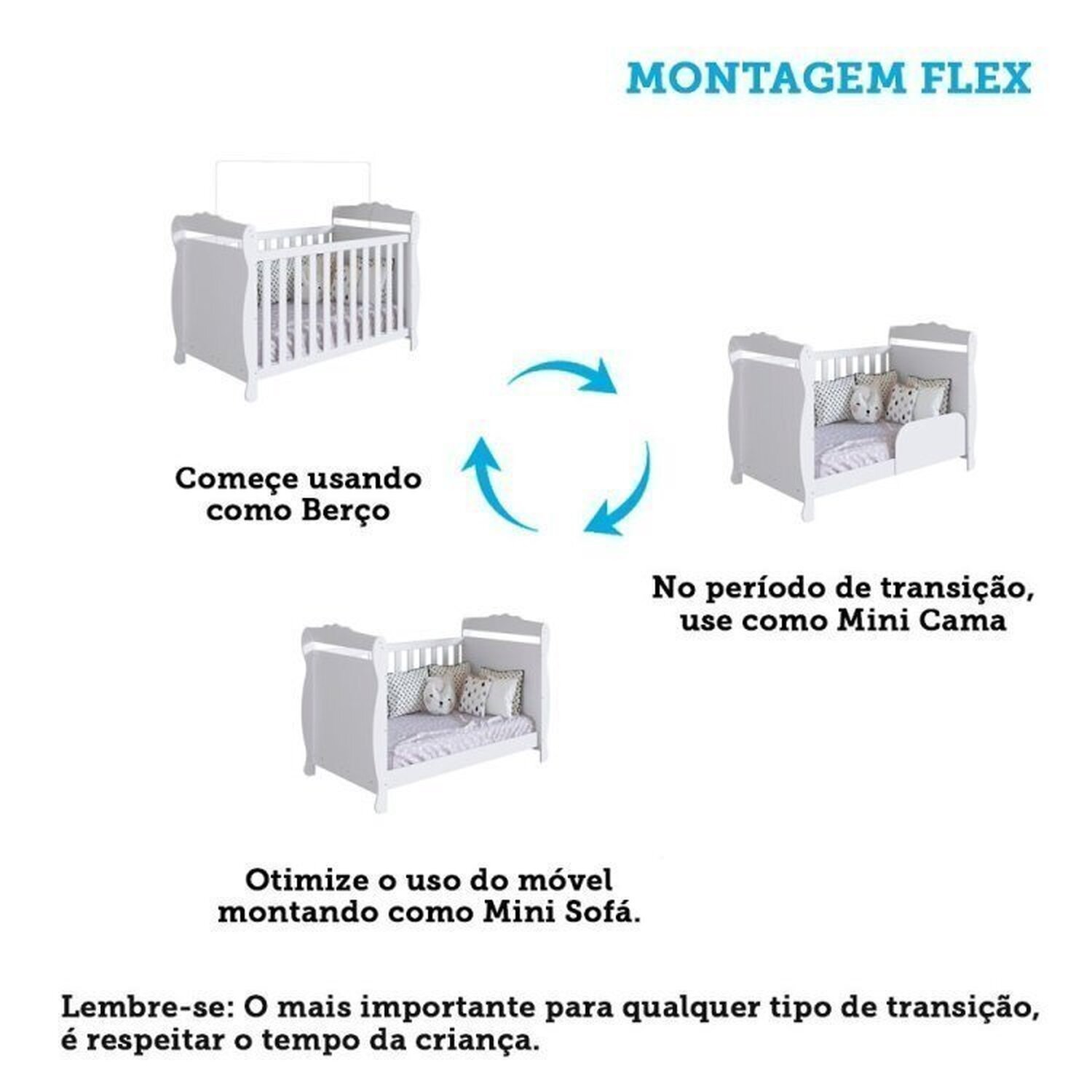 Encontraproduto.com.br - Quarto de Bebê com Guarda Roupa e Cômoda com Janelas e Berço Americano Nina 100% Mdf Espresso Móveis/ Branco Brilho