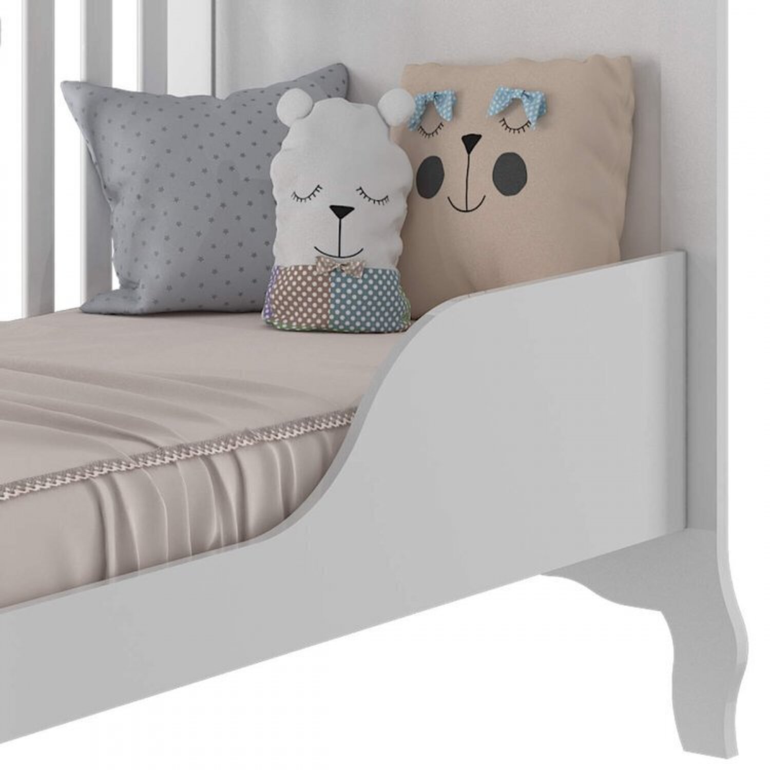 Encontraproduto.com.br - Quarto de Bebê 2 Peças com Berço Cômoda 4 Gavetas Espresso Móveis Branco