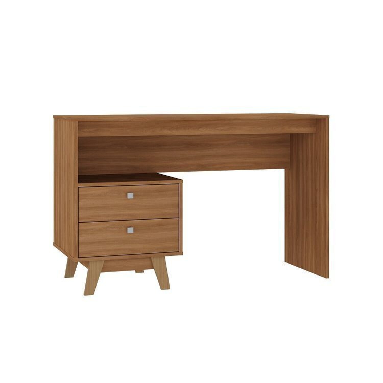 Encontraproduto.com.br - Quarto Juvenil completo Zest com Beliche e Escrivaninha 2 Gavetas Nogal