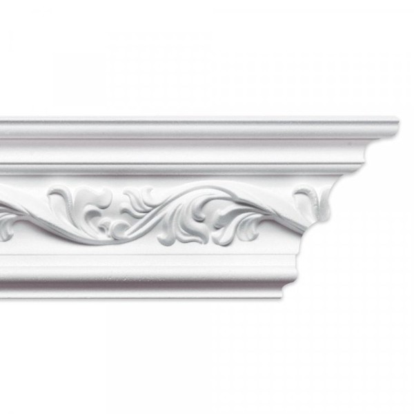 Kit Com 3 Barras Roda Teto Andrea Perfil De Poliestireno Homestar 6m Branco